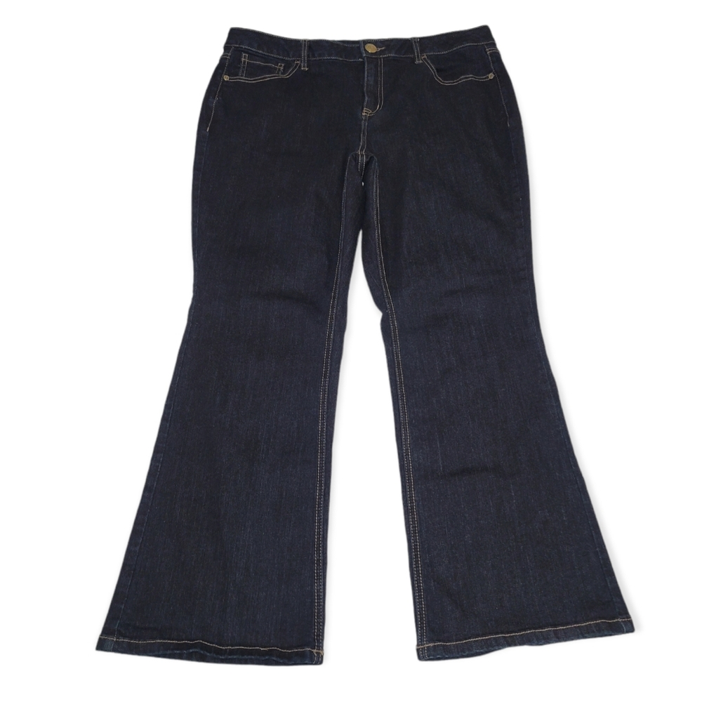 Lane Bryant Genuine Fit Bootcut Dark Blue Jeans Size 16 Short